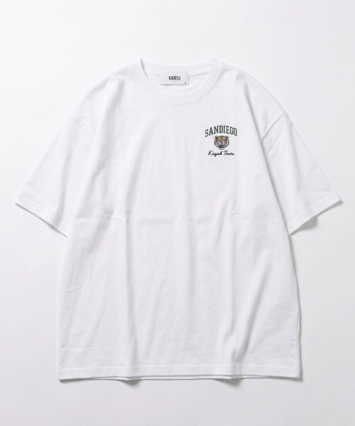MRU（エムアールユー）の「2026SS MRU/エムアールユー オーバーサイズ ワンポイント刺繍半袖Tシャツ レディース メンズ（Tシャツ/カットソー・メンズ・ホワイト系その他2/ホワイト系その他/ホワイト/ホワイト系その他3/ブラック系その他/ネイビー/ブラック系その他2/ブラック/ブラック系その他3/ホワイト系その他4・L/M/LL）」の12枚目の写真