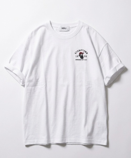 MRU（エムアールユー）の「2026SS MRU/エムアールユー オーバーサイズ ワンポイント刺繍半袖Tシャツ レディース メンズ（Tシャツ/カットソー・メンズ・ホワイト系その他2/ホワイト系その他/ホワイト/ホワイト系その他3/ブラック系その他/ネイビー/ブラック系その他2/ブラック/ブラック系その他3/ホワイト系その他4・L/M/LL）」の22枚目の写真