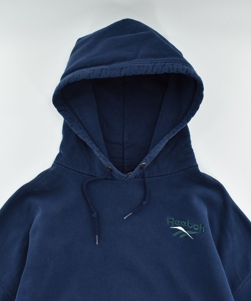 Reebok(リーボック)の「【USED】90’s Reebok ロゴ フーディ USA製(パーカー・メンズ・ネイビー・X-LARGE)」の2枚目の写真