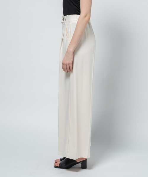 CITY TOKYO(シティトウキョウ)の「【CITY TOKYO/シティートウキョウ】Back Satin Georgette Pants/バックサテンジョーゼットパンツ(その他パンツ・レディース・アイボリー/ブラック・1)」の13枚目の写真
