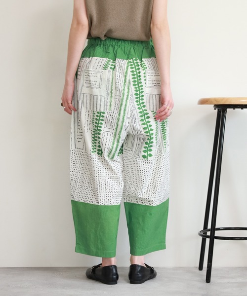 KILKI(キルキー)の「kilki 総柄ワイドパンツ(その他パンツ・レディース・ホワイト×グリーン/ブラック×グリーン・FREE)」の19枚目の写真