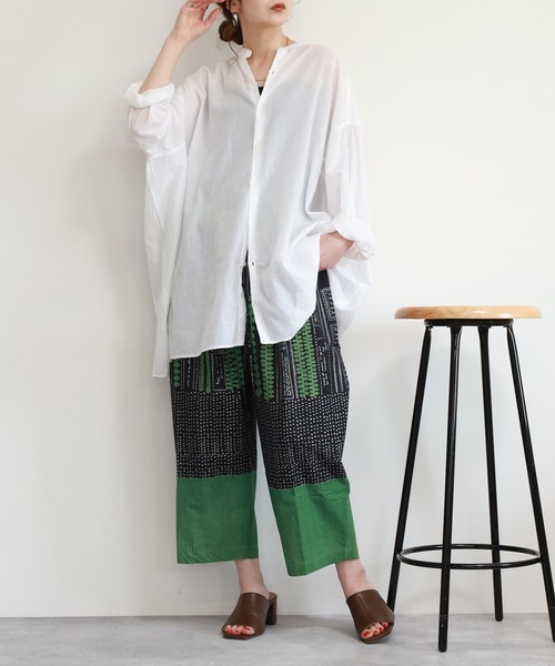 KILKI(キルキー)の「kilki 総柄ワイドパンツ(その他パンツ・レディース・ホワイト×グリーン/ブラック×グリーン・FREE)」の15枚目の写真