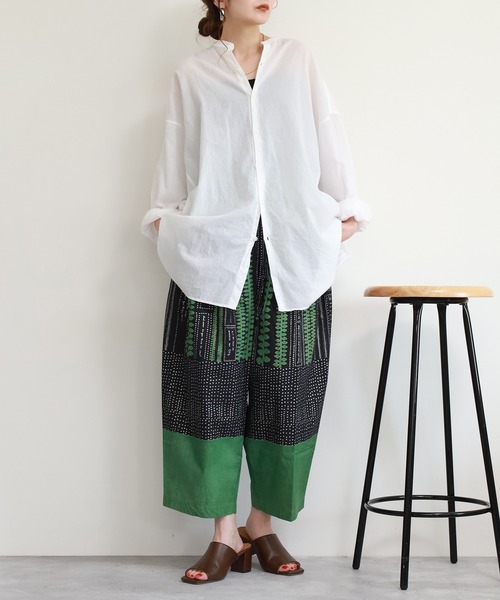 KILKI(キルキー)の「kilki 総柄ワイドパンツ(その他パンツ・レディース・ホワイト×グリーン/ブラック×グリーン・FREE)」の16枚目の写真