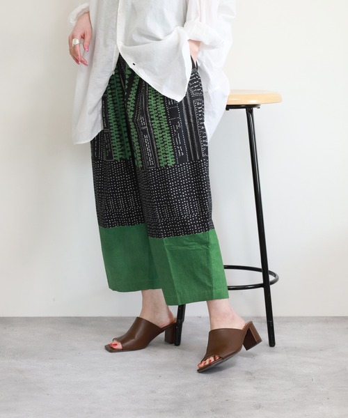 KILKI(キルキー)の「kilki 総柄ワイドパンツ(その他パンツ・レディース・ホワイト×グリーン/ブラック×グリーン・FREE)」の10枚目の写真