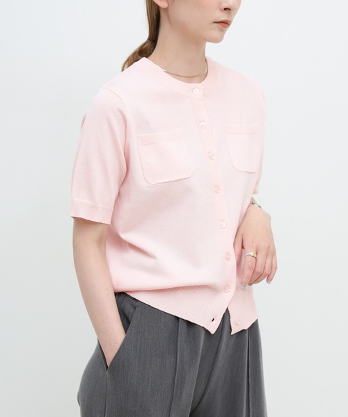 select MOCA(セレクトモカ)の「フロントポケットシンプルカーディガン(カーディガン/ボレロ・レディース・チャコールグレー/ライトピンク/ブルー/アイボリー・FREE)」の12枚目の写真