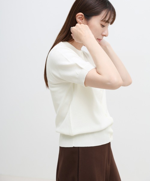 select MOCA(セレクトモカ)の「フロントポケットシンプルカーディガン(カーディガン/ボレロ・レディース・チャコールグレー/ライトピンク/ブルー/アイボリー・FREE)」の19枚目の写真
