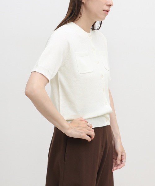 select MOCA(セレクトモカ)の「フロントポケットシンプルカーディガン(カーディガン/ボレロ・レディース・チャコールグレー/ライトピンク/ブルー/アイボリー・FREE)」の22枚目の写真
