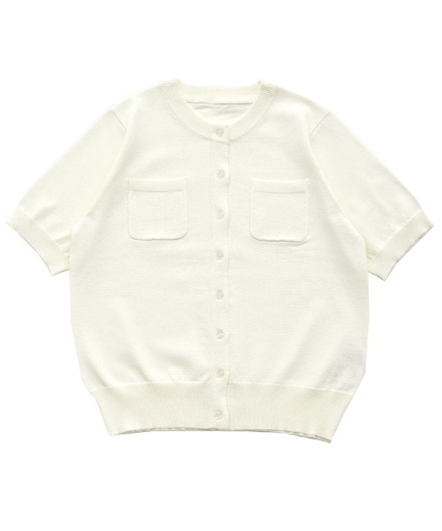 select MOCA(セレクトモカ)の「フロントポケットシンプルカーディガン(カーディガン/ボレロ・レディース・チャコールグレー/ライトピンク/ブルー/アイボリー/ベージュ・FREE)」の10枚目の写真