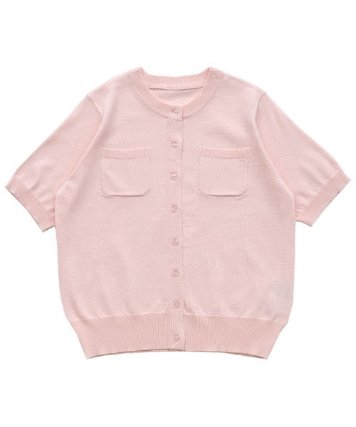 select MOCA(セレクトモカ)の「フロントポケットシンプルカーディガン(カーディガン/ボレロ・レディース・チャコールグレー/ライトピンク/ブルー/アイボリー/ベージュ・FREE)」の9枚目の写真
