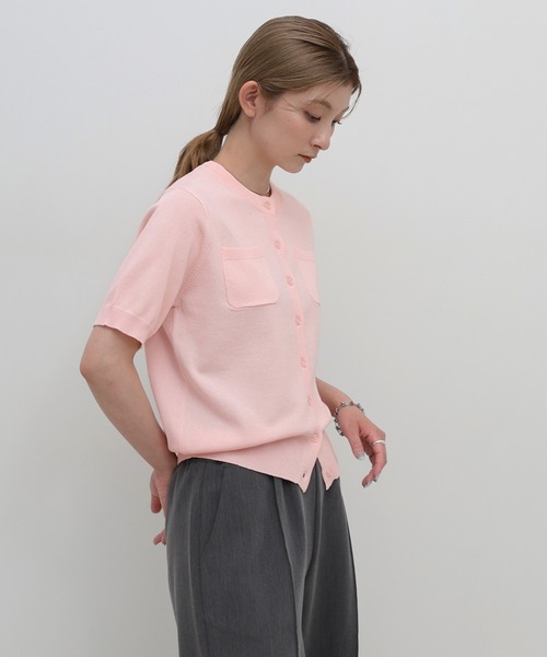 select MOCA(セレクトモカ)の「フロントポケットシンプルカーディガン(カーディガン/ボレロ・レディース・チャコールグレー/ライトピンク/ブルー/アイボリー/ベージュ・FREE)」の19枚目の写真