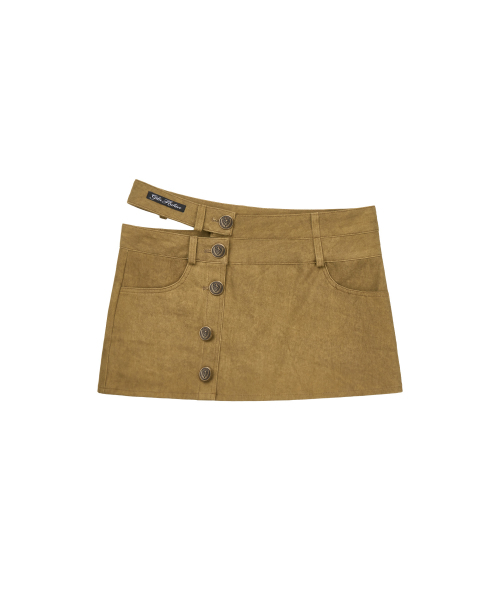 GILAARCHIVE(ギラアーカイブ)の「CUT OUT DOUBLE WAIST BUTTON SKIRTS_KHAKI(スカート・レディース・その他・MEDIUM/SMALL)」の3枚目の写真