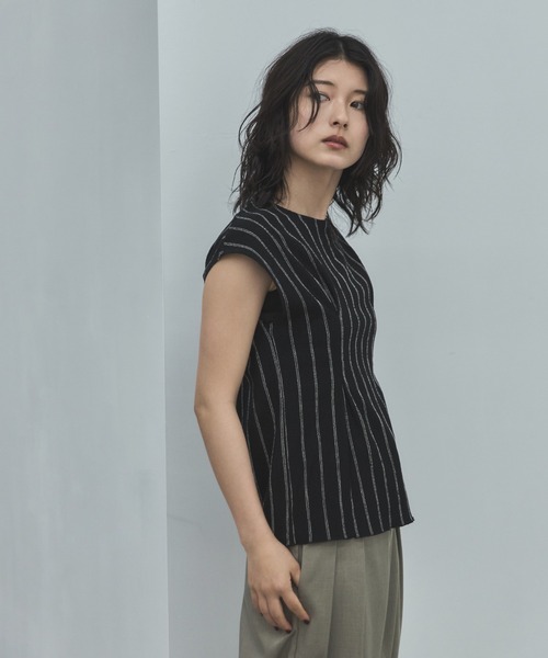 feepur（フェピュール）の「ワッシャーストライプタックブラウス（シャツ/ブラウス・レディース・アイボリー/ブラック・MEDIUM）」の21枚目の写真