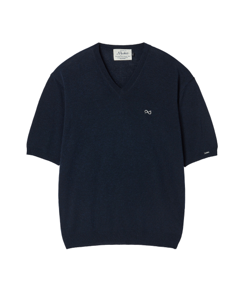 Beyond Closet（-）の「[コレクションライン] ソフトブリーズVネック半袖ニットネイビー（ニット/セーター・メンズ・その他・MEDIUM/LARGE）」の2枚目の写真