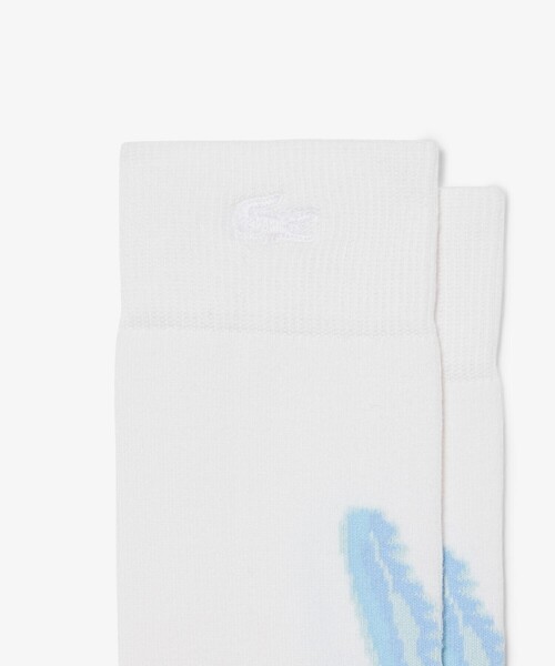 LACOSTE（ラコステ）の「ジャカードワニモチーフソックス 25-27cm（ソックス/靴下・メンズ・ホワイト・27.0cm）」の2枚目の写真