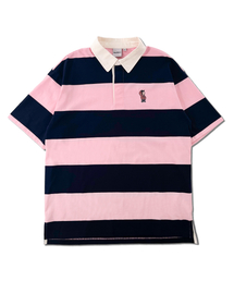 RAYFIKERS（レイフィカース）の「ストライプスモール刺繍カラーTシャツ MQ2TU275_PINK（Tシャツ/カットソー）」