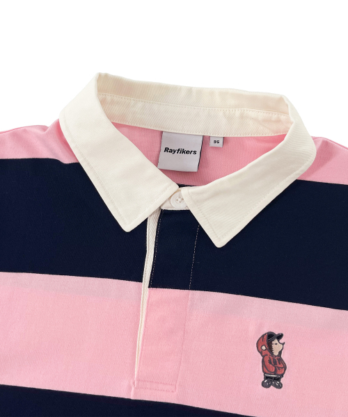 RAYFIKERS（レイフィカース）の「ストライプスモール刺繍カラーTシャツ MQ2TU275_PINK（Tシャツ/カットソー・メンズ・その他・90/100/95）」の3枚目の写真