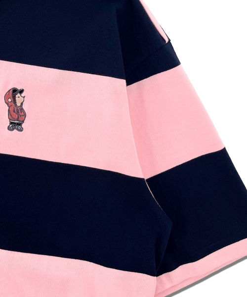 RAYFIKERS（レイフィカース）の「ストライプスモール刺繍カラーTシャツ MQ2TU275_PINK（Tシャツ/カットソー・メンズ・その他・90/100/95）」の4枚目の写真