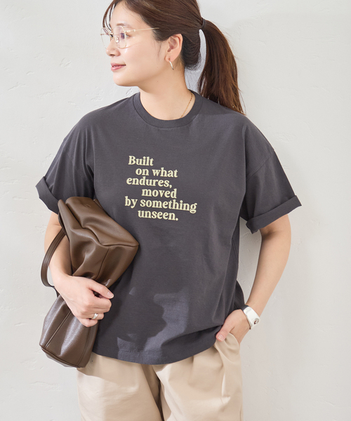 TICCA(ティッカ)の「別注【TICCA / ティッカ】Built TEE(Tシャツ/カットソー・レディース・ブラウン/ホワイト・FREE)」の2枚目の写真