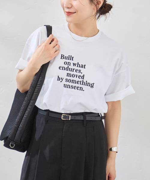 TICCA(ティッカ)の「別注【TICCA / ティッカ】Built TEE(Tシャツ/カットソー・レディース・ブラウン/ホワイト・FREE)」の1枚目の写真