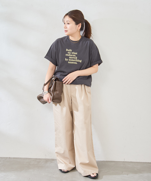 TICCA(ティッカ)の「別注【TICCA / ティッカ】Built TEE(Tシャツ/カットソー・レディース・ブラウン/ホワイト・FREE)」の6枚目の写真