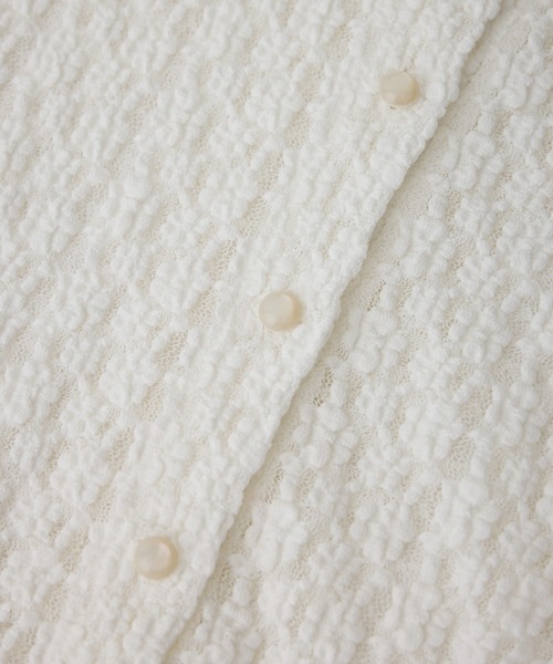 ROPE' PICNIC(ロペピクニック)の「【KIDS/キッズ】カットレースポロトップス/リンクコーデ(カーディガン/ボレロ・キッズ・ホワイト/サックスブルー・L/M/S)」の19枚目の写真