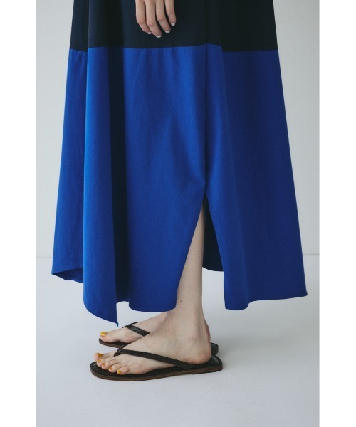 HeRIN.CYE(ヘリンドットサイ)の「Front ribbon docking dress / フロントリボンドッキングドレス(ワンピース・レディース・ブルー/ブラック・FREE)」の15枚目の写真