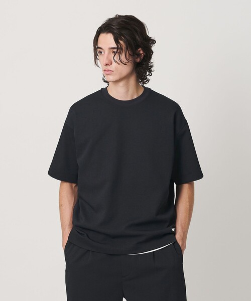 BEAUTY&YOUTH UNITED ARROWS（ビューティーアンドユースユナイテッドアローズ）の「Air Dobby ワイドテーパード クルーネック Tシャツ ヨコストレッチ 吸水速乾 ウォッシャブル（Tシャツ/カットソー・メンズ・ダークブラウン/ライトグレー/ブラック・XL/L/S/M）」の5枚目の写真