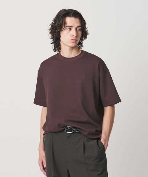 BEAUTY&YOUTH UNITED ARROWS（ビューティーアンドユースユナイテッドアローズ）の「Air Dobby ワイドテーパード クルーネック Tシャツ ヨコストレッチ 吸水速乾 ウォッシャブル（Tシャツ/カットソー・メンズ・ダークブラウン/ライトグレー/ブラック・XL/L/S/M）」の11枚目の写真