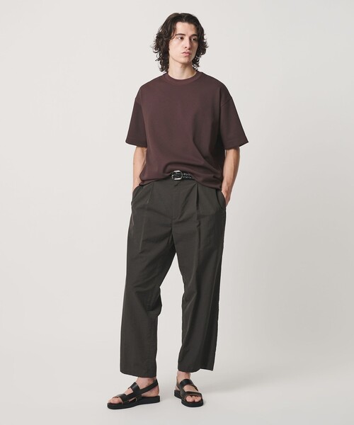 BEAUTY&YOUTH UNITED ARROWS（ビューティーアンドユースユナイテッドアローズ）の「Air Dobby ワイドテーパード クルーネック Tシャツ ヨコストレッチ 吸水速乾 ウォッシャブル（Tシャツ/カットソー・メンズ・ダークブラウン/ライトグレー/ブラック・XL/L/S/M）」の12枚目の写真