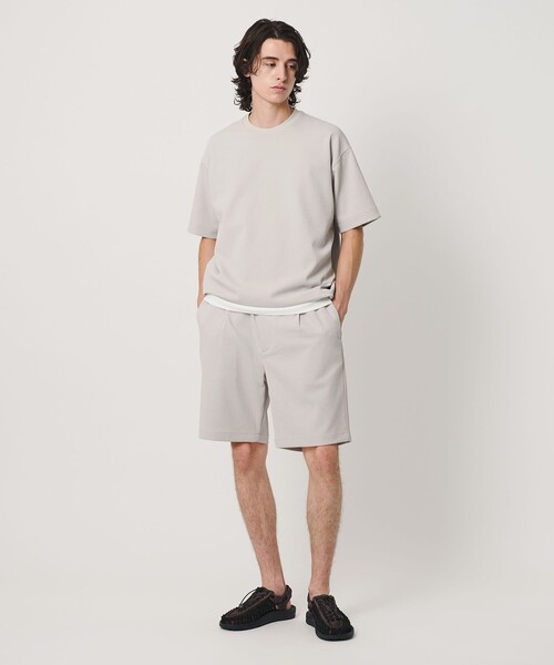 BEAUTY&YOUTH UNITED ARROWS（ビューティーアンドユースユナイテッドアローズ）の「Air Dobby ワイドテーパード クルーネック Tシャツ ヨコストレッチ 吸水速乾 ウォッシャブル（Tシャツ/カットソー・メンズ・ダークブラウン/ライトグレー/ブラック・XL/L/S/M）」の13枚目の写真