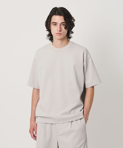 BEAUTY&YOUTH UNITED ARROWS（ビューティーアンドユースユナイテッドアローズ）の「Air Dobby ワイドテーパード クルーネック Tシャツ ヨコストレッチ 吸水速乾 ウォッシャブル（Tシャツ/カットソー・メンズ・ダークブラウン/ライトグレー/ブラック・XL/L/S/M）」の14枚目の写真