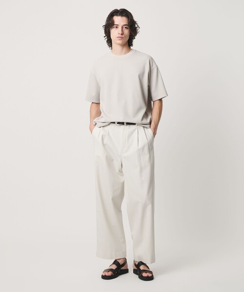 BEAUTY&YOUTH UNITED ARROWS（ビューティーアンドユースユナイテッドアローズ）の「Air Dobby ワイドテーパード クルーネック Tシャツ ヨコストレッチ 吸水速乾 ウォッシャブル（Tシャツ/カットソー・メンズ・ダークブラウン/ライトグレー/ブラック・XL/L/S/M）」の16枚目の写真