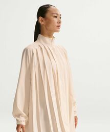 NIKE | ナイキ スポーツウェア ウィメンズ オーバーサイズド リングスリーブ プリーツ ミニ ドレス / Nike Sportswear Women's Oversized Long-Sleeve Pleated Mini Dress IF0559-103 Chalk(ワンピース)