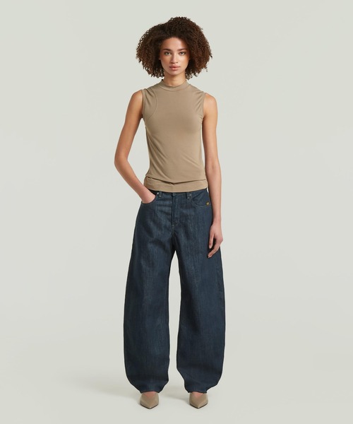 G-STAR（ジースター）の「Barrel Loose Neo Raw Jeans/立体裁断バレルカーブルーズジーンズ（デニムパンツ・レディース・ダークインディゴブルー・27inch/26inch/25inch/24inch）」の4枚目の写真