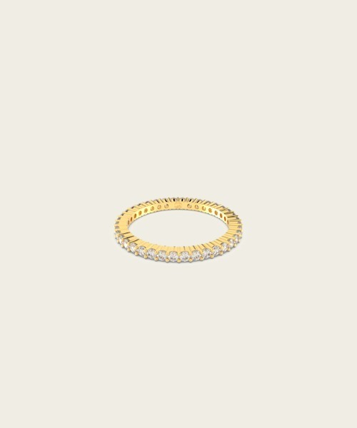 SWAROVSKI(スワロフスキー)の「【公式】【スワロフスキー】Matrix Vittore リング, ラウンドカット, ホワイト, ゴールドトーン仕上げ(リング・レディース・ゴールド系・50/52/55/58)」の1枚目の写真