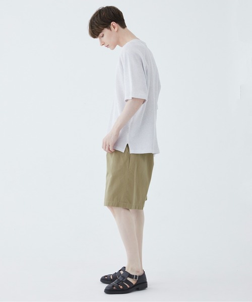 PUBLIC TOKYO(パブリックトウキョウ)の「サーマルヘンリーリラックスTシャツ /大人気/トレンド/夏服/コットン100%/ウォッシャブル/半袖(Tシャツ/カットソー・メンズ・グレー/オフホワイト/ブラック・1/2)」の21枚目の写真