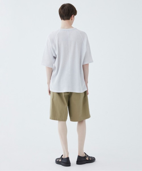 PUBLIC TOKYO(パブリックトウキョウ)の「サーマルヘンリーリラックスTシャツ /大人気/トレンド/夏服/コットン100%/ウォッシャブル/半袖(Tシャツ/カットソー・メンズ・グレー/オフホワイト/ブラック・1/2)」の20枚目の写真