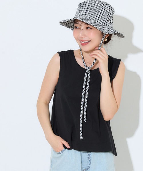 coca(coca)(コカ)の「コットン天竺タンクトップ(タンクトップ・レディース・ブラック/ベージュ・M/L/XL/S)」の14枚目の写真