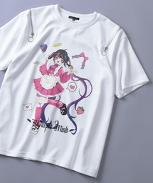 RESHAM（レーシャム）の「【82】グラフィックプリント ショルダージップ クルーネックＴシャツ/ユニセックス/レディース/メンズ（Tシャツ/カットソー）」