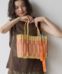 niko and...（ニコアンド）の「配色 かごバッグ   600mlボトル収納可能（かごバッグ）」