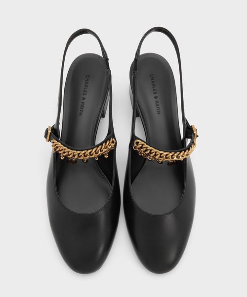 CHARLES & KEITH(チャールズ & キース)の「ダブルチェーン チャーム メリージェーン スリングバックパンプス(パンプス・レディース・オフホワイト/ブラック・23.5cm/24.5cm/22.5cm)」の17枚目の写真