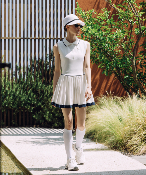 OBER GOLF(オーベルゴルフ)の「アクティブプリーツワンピース(ホワイト)(ワンピース・レディース・ホワイト・SMALL/MEDIUM)」の2枚目の写真