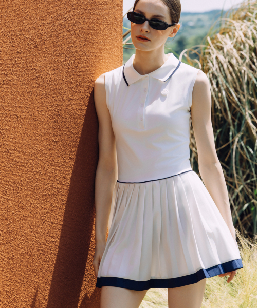 OBER GOLF(オーベルゴルフ)の「アクティブプリーツワンピース(ホワイト)(ワンピース・レディース・ホワイト・SMALL/MEDIUM)」の4枚目の写真