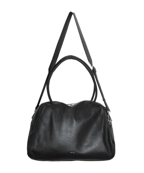 YArKA（ヤーカ）の「【YArKA/ヤーカ】real leather sharp & soft mix nuance boston bag L [sas3] / 直曲線のニュアンスボストンバッグ（トートバッグ・レディース・ブラック・FREE）」の16枚目の写真