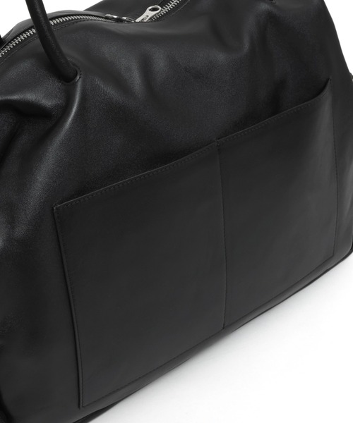YArKA（ヤーカ）の「【YArKA/ヤーカ】real leather sharp & soft mix nuance boston bag L [sas3] / 直曲線のニュアンスボストンバッグ（トートバッグ・レディース・ブラック・FREE）」の11枚目の写真