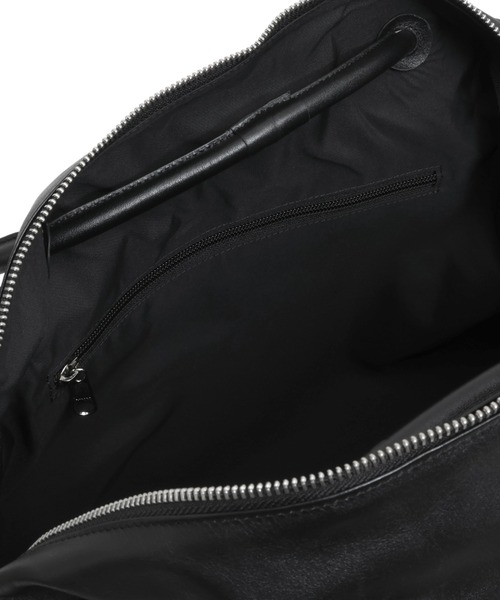 YArKA（ヤーカ）の「【YArKA/ヤーカ】real leather sharp & soft mix nuance boston bag L [sas3] / 直曲線のニュアンスボストンバッグ（トートバッグ・レディース・ブラック・FREE）」の13枚目の写真
