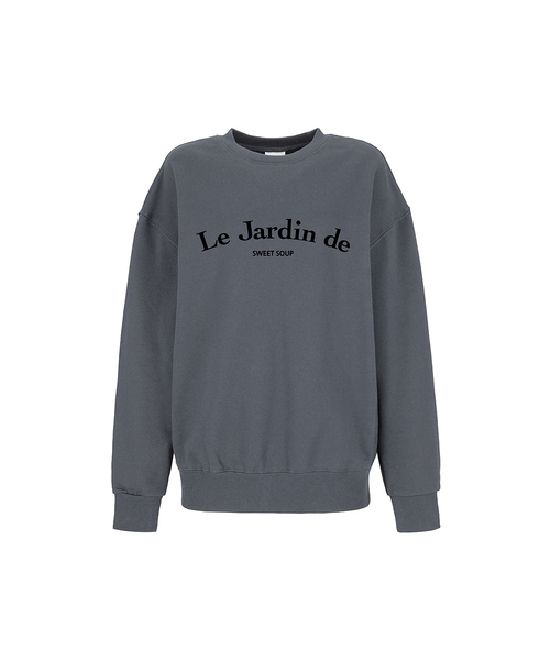 SWEET SOUP(スウィートスープ)の「レタリングオーバーサイズスウェットシャツ(WCRLTF1)(Tシャツ/カットソー・レディース・チャコールグレー/ブラック/ライトグレー・55/66)」の2枚目の写真