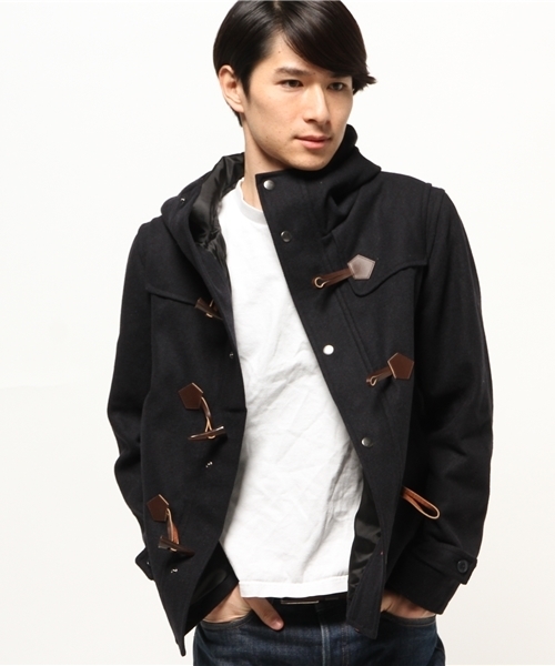 OUTLET(アウトレット)の「【Ciaopanic】メルトンショートダッフルコート(ダッフルコート・メンズ・ネイビー/グレー/キャメル・LARGE/MEDIUM)」の6枚目の写真