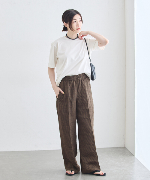 journal standard L'essage(ジャーナルスタンダードレサージュ)の「47/2スーピマコンパクトTシャツ(Tシャツ/カットソー・レディース・ホワイト/オリーブ/グレー・FREE)」の21枚目の写真