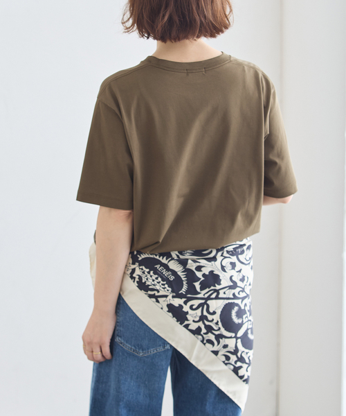 journal standard L'essage(ジャーナルスタンダードレサージュ)の「47/2スーピマコンパクトTシャツ(Tシャツ/カットソー・レディース・ホワイト/オリーブ/グレー・FREE)」の13枚目の写真